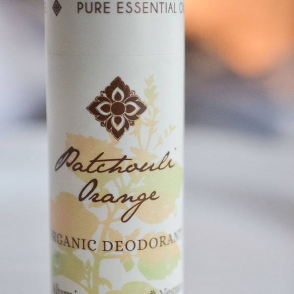 Deodorant - Patchouli Orange Organic Deodorant, Vegan, Aluminum-Free