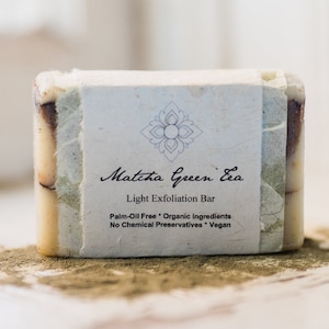 Matcha Green Tea Organic Soap, Palm Oil Free, Vegan, Zero Waste