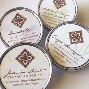 Lavender Chai Organic Lotion Bar Solid Lotion, Great Zero Waste Option image 2
