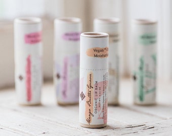 Mango Butter Guava Seed Organic Lip Balm, Packaged in Paper Tube, Vegan