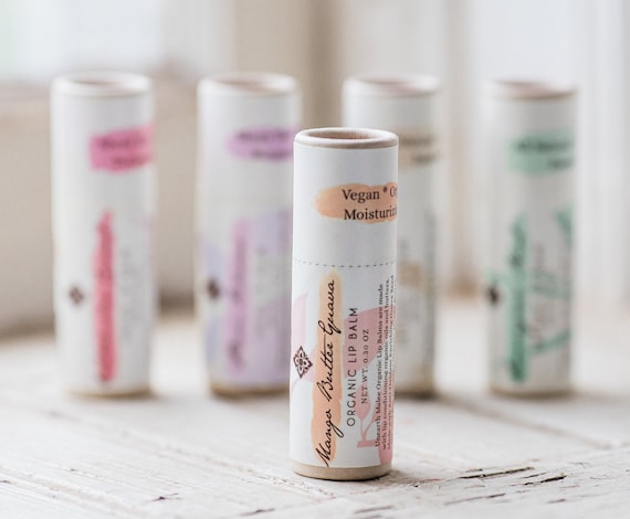 Mango Butter Guava Seed Organic Lip Balm, Packaged in Paper Tube, Vegan