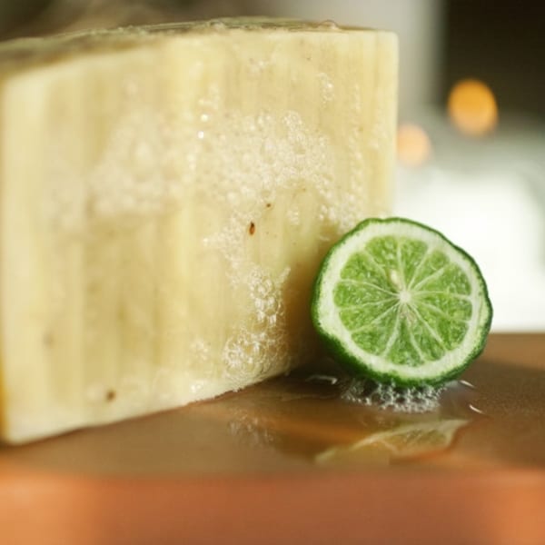 Thai Lime Rosemary Organic Soap - Vegan, Palm Oil Free, Wrapped in Seeded Paper, Zero Waste