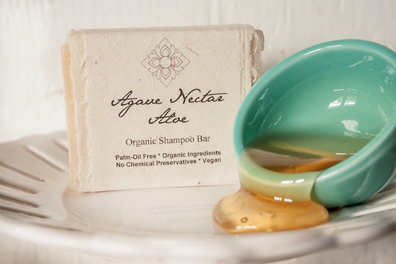 Agave Nectar Aloe Organic Shampoo Bar With Argan Oil, Palm Oil Free, Vegan,  Plastic Free - Etsy