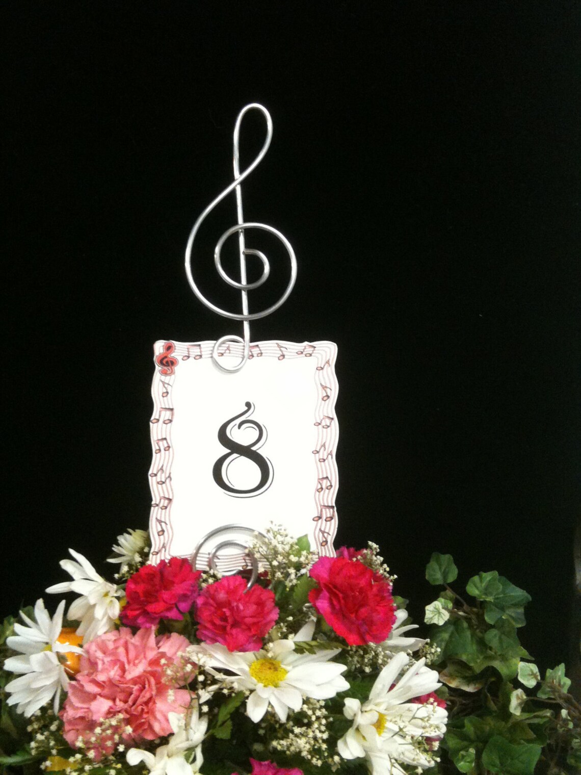 10 JUMBO Card Holder Music Note Silver 10 INCH Treble Clef Etsy