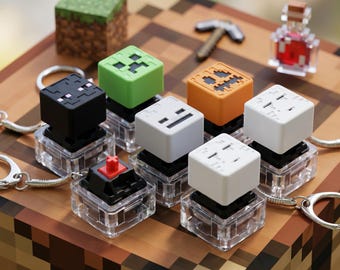 Minecraft Cube Artisan-tangentbord för mekaniska tangentbord och skrivbordstillbehör till videospelsfans
