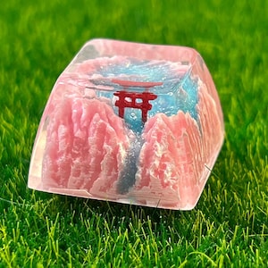 Sakura Takatenhara—capuchons 1U faits main au design unique, capuchon artisanal, capuchon mécanique, capuchon imprimé 3D, capuchon en résine, anime mignon, personnalisé