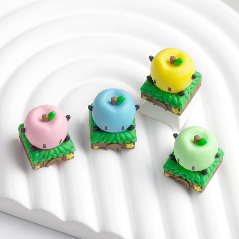 Stardew Valley Junimo Artisan Keycap för mekaniska tangentbord och spelpresent skrivbordsdekor A Set of 4
