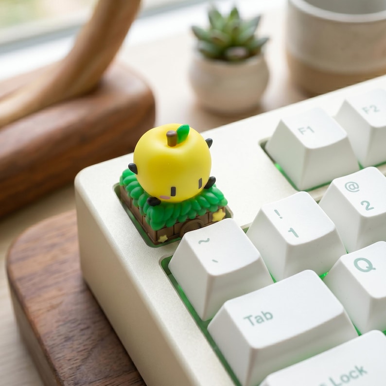 Stardew Valley Junimo Artisan Keycap för mekaniska tangentbord och spelpresent skrivbordsdekor Junimo Yellow
