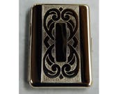 Art Nouveau Two-sided Slim Pocket Cigarette Case, Vintage Made in Germany by Hansaware 842 N 210C
