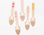 Heart To Heart - 20 Wooden Ice Cream Spoons