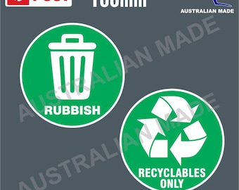 Recycle & Rubbish Bin Stickers