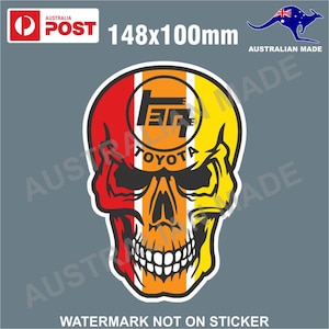 TEQ TOYOTA SKULL Sticker Jdm Drift 4x4