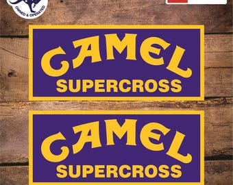 2 CAMEL SUPERCROSS STICKERS Adventure 4x4 Mx