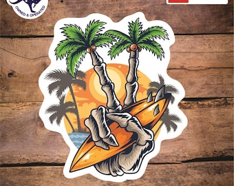PEGATINA DE SURF Australia Surf Tabla de surf Esqueleto de surf