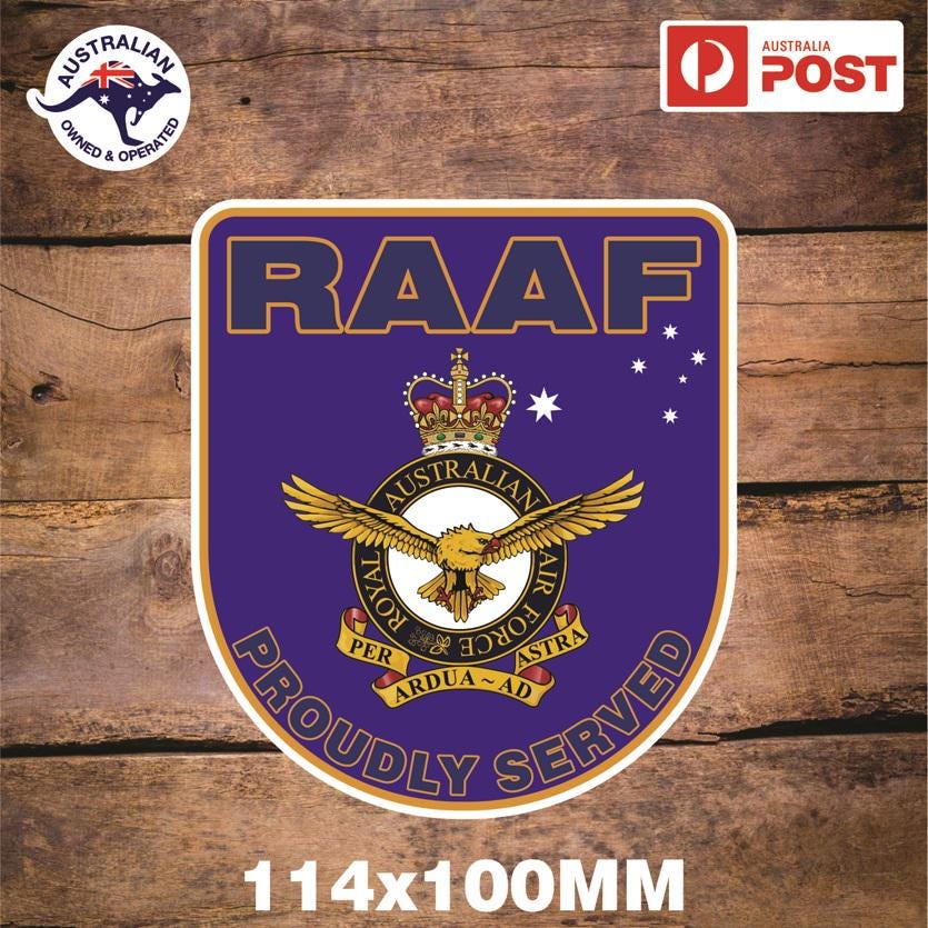 Royal Australian Air Force Sticker RAAF Proudly Served Veteran Defense ...