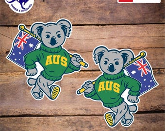 Coppia di adesivi Koal con bandiera australiana
