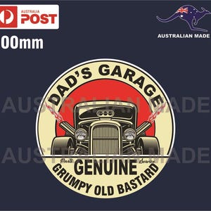 DADS GARAGE STICKER For Toolbox Mancave Ute 4x4 hot rod