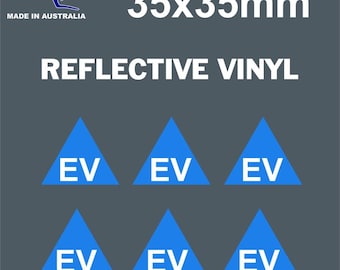 EV Reflective number plate STICKERS Licence registration