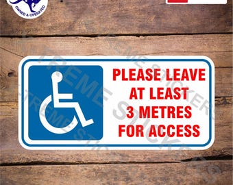 WHEELCHAIR ACCESS STICKER Disability