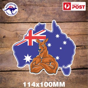AUSTRALIEN KARTE KÄNGURU Aufkleber Aussie Australier