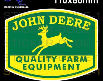 JOHN DEERE STICKER Ride on Lawn Mower Tractor Farming Equipment - Etsy