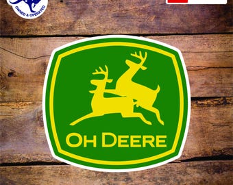 PEGATINA DE OH DEERE John Deere divertido para tractor cortacésped divertido