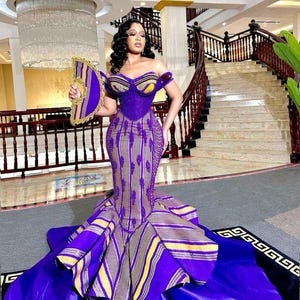 Prom Purple African Dress African Dress/african Womens Dress/ankara Dress/prom Dress/wedding Prom Purple African Dress African Dress/african Womens Dress/ankara Dress/prom Dress/wedding