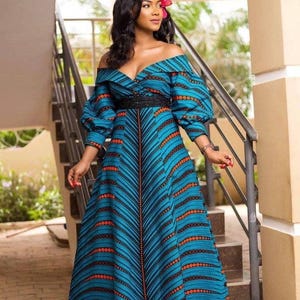 fitted dashiki dress African Dashiki Dress Women