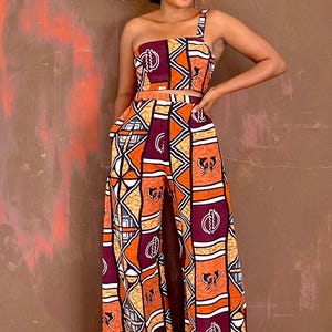 Palazzo /Ankara dress/Prom dress/women pants /women trouser/African fashion/Maxi pants /Ankara pantsuit dress for black women/pantsuit