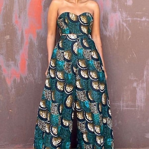 Palazzo /Ankara dress/Prom dress/women pants /women trouser/African fashion/Maxi pants /Ankara pantsuit dress for black women/pantsuit
