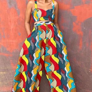 Palazzo /Ankara dress/Prom dress/women pants /women trouser/African fashion/Maxi pants /Ankara pantsuit dress for black women/pantsuit