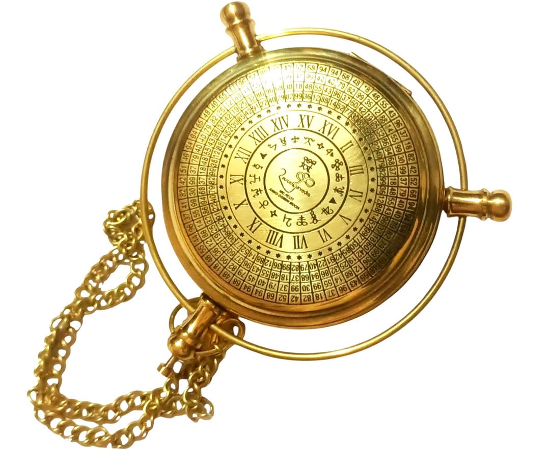 Brass Alethiometer Compass: Engraved Symbol, Golden Finish - Etsy