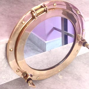 Brass porthole mirror |Marine time porthole mirror| Ship porthole mirror | Vintage porthole | Window porthole mirror | Nautical mirror