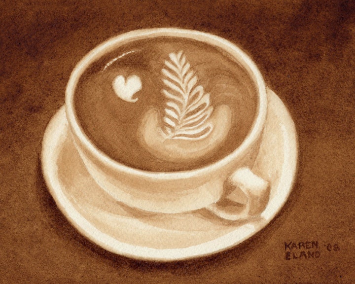 hybridity art using coffee