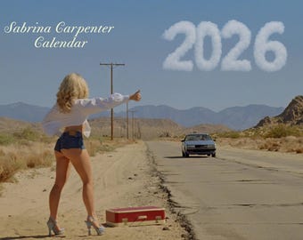 Sabrina C Man's Best Friend Limited Edition Calendar 2026 with Sabrina dates written inside - Carpenters, Carpenters Merch, Carpenters Gift