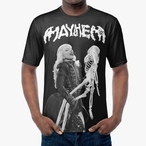 LG Mayhem Black White Skeleton Dance Unisex T-Shirt - Little Monsters, Mayhem Merch, Mayhem Ball, Concert Apparel, Music Apparel