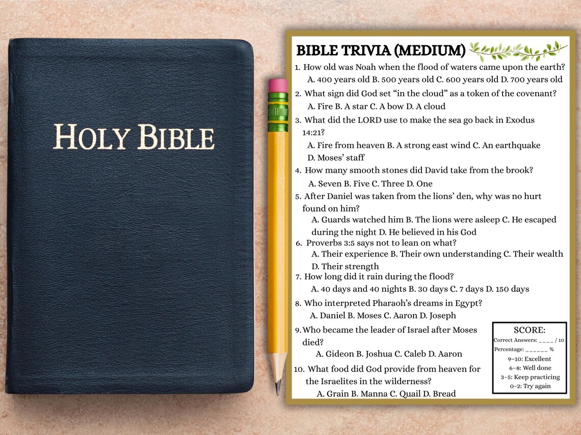 Printable Bible Trivia, Youth Group Games, Teen Ice Breaker Activity ...
