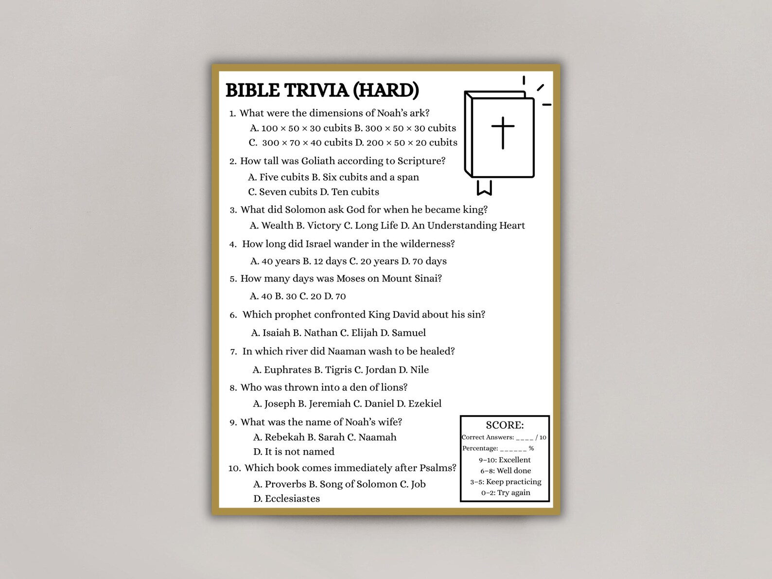 Printable Bible Trivia, Youth Group Games, Teen Ice Breaker Activity ...