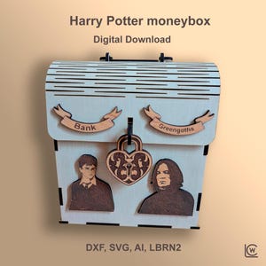 Harry Potter Wooden Coin Bank – Gringotts Inspired Money Box