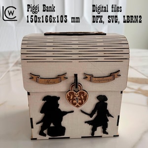 DIY Piggy Bank SVG | Digital Laser Cut File | Coin Bank for Kids | Money Box SVG | Personalized Wooden Gift