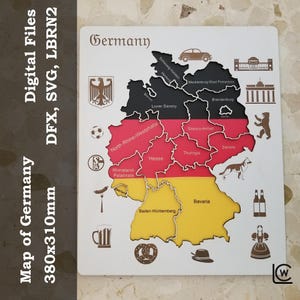 Wooden Map of Germany – Educational Toy & Decorative Souvenir