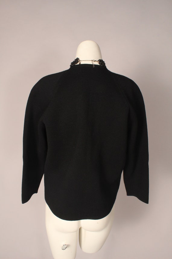 60s Jacket //  Vintage 60s Beaded Black Wool Jack… - image 9