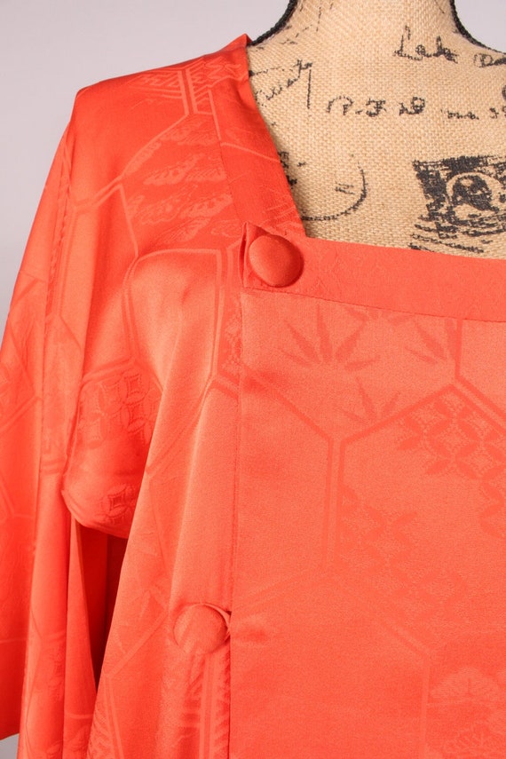 Michiyuki Coat //  Vintage Melon Orange Silk Mich… - image 4