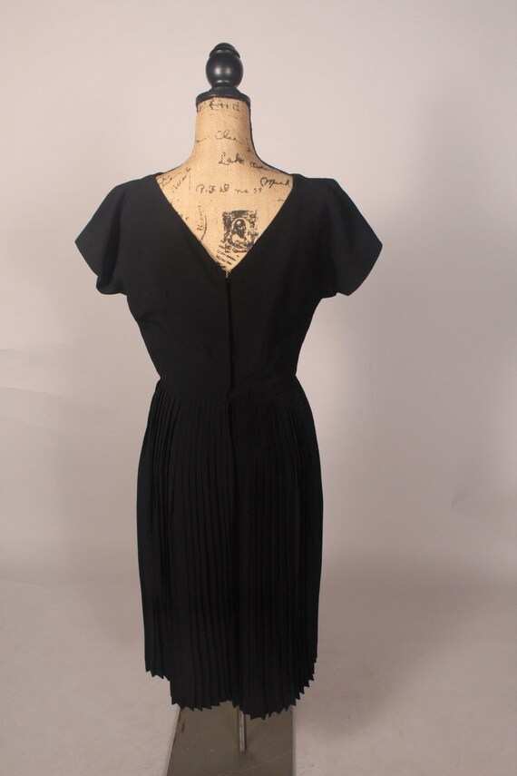 Vintage 50s 60s Dress,   Vintage Black Dress,  Vi… - image 9