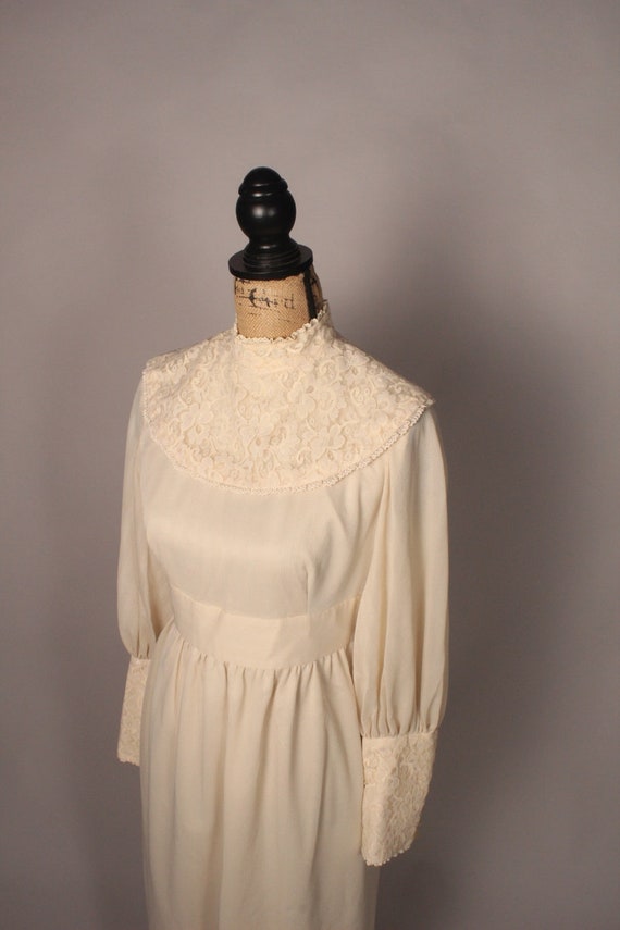 Vintage 70s Maxi Dress, Vintage Cream Maxi Dress,… - image 10