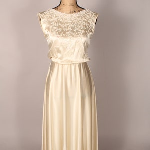 80s Dress Vintage 80's Ivory Silk Pearl Beaded Dress by - Etsy
