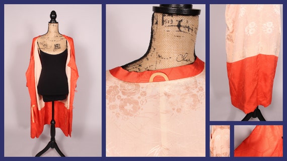 Michiyuki Coat //  Vintage Melon Orange Silk Mich… - image 10