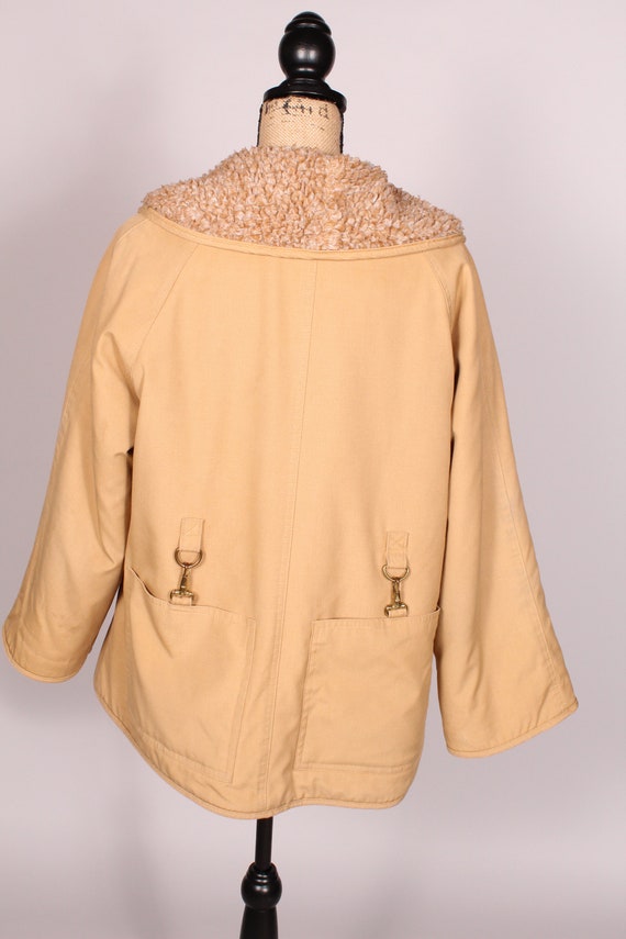 Bonnie Cashin // Vintage 70s 80s Tan Canvas Coat… - image 7