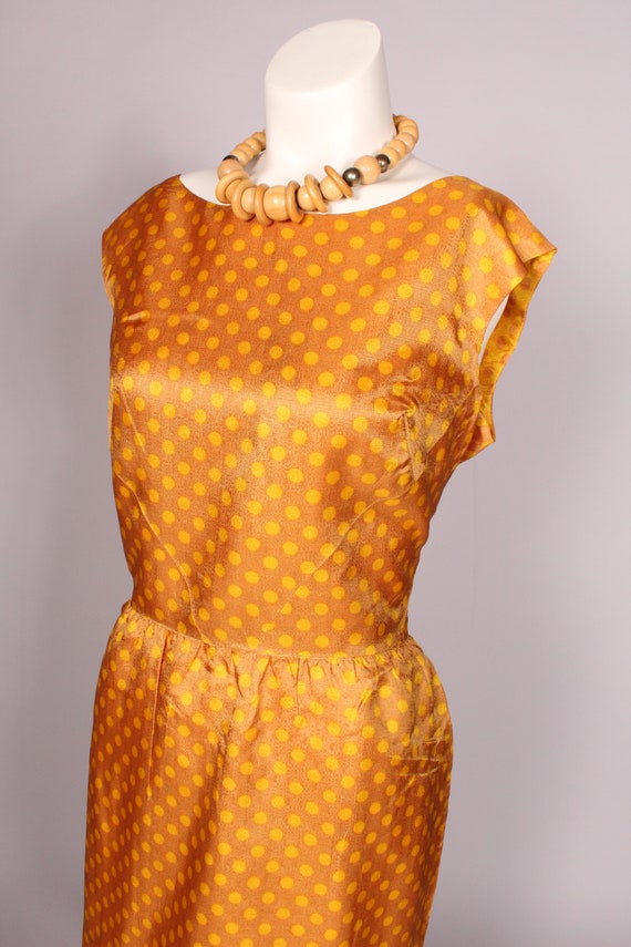 50s 60s Dress //  Vintage 50s 60s Reversible Yell… - image 6