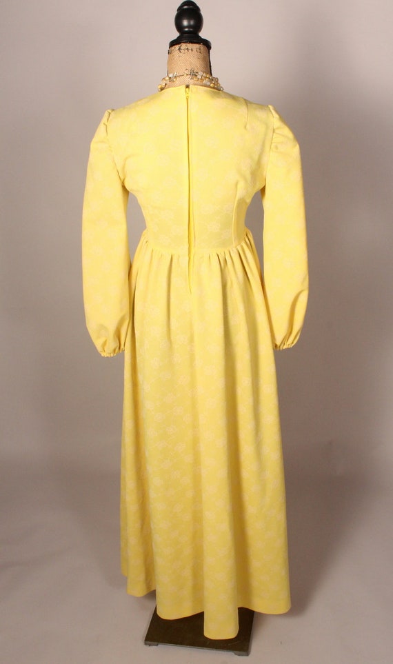 Vintage 60s Maxi Dress, Vintage Yellow Maxi Dress… - image 8